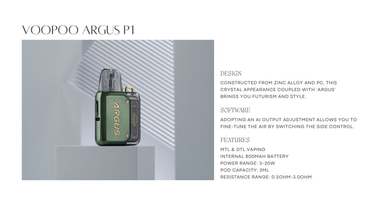 Voopoo Argus P1 - Information